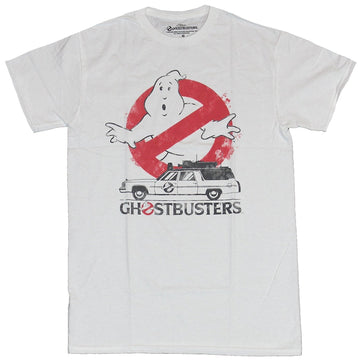 Ghostbusters Mens T-Shirt - Ectomobile Under Classc No Ghost Logo