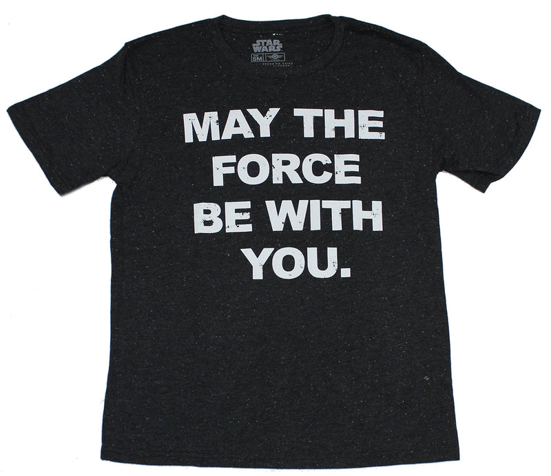 Star Wars Mens T-Shirt - May the Force Be With You Word Image