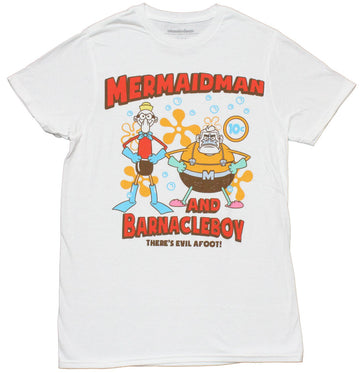 Spongebob Squarepants Mens T-Shirt - MermaidMan There's Evil Afoot
