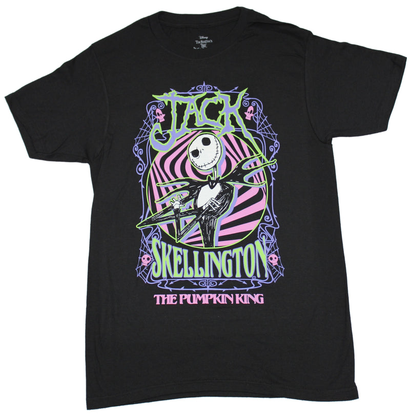 Nightmare Before Christmas Mens T-Shirt - Jack Neon Portrait - Inmyparentsbasement.com