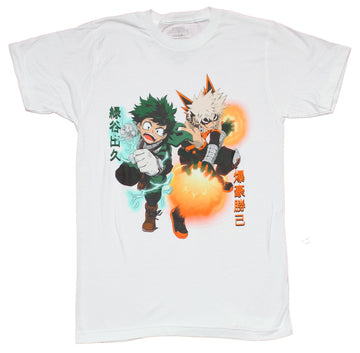 My Hero Academia Mens T-Shirt - Deku & Bakugo Attacking Duo