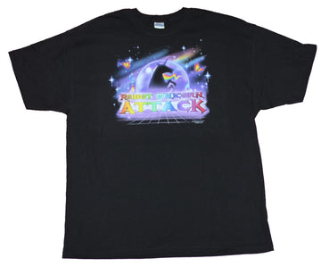 Adult Swim Mens T-Shirt   - Robot Unicorn Attack Colorful Logo