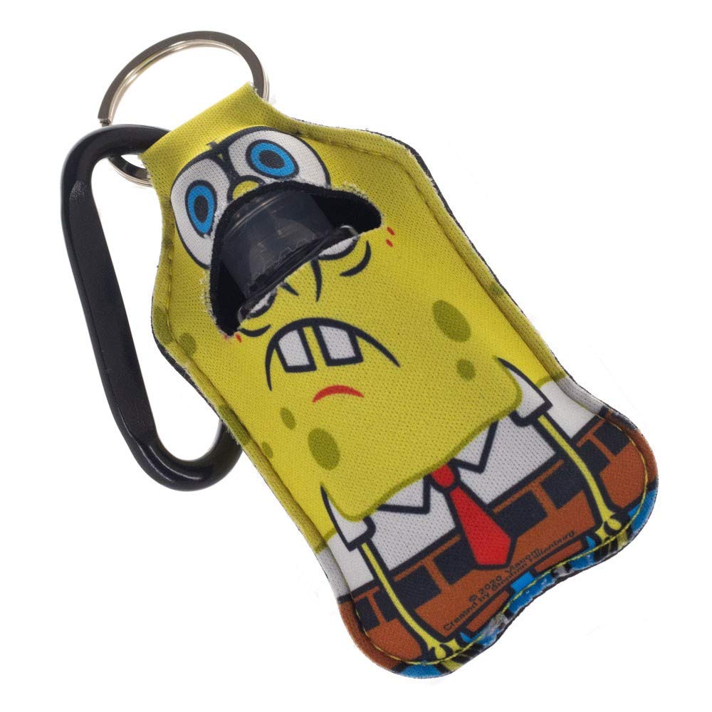 SpongeBob SquarePants Keychain W/ 1 oz. Reusable Plastic Bottle Insert