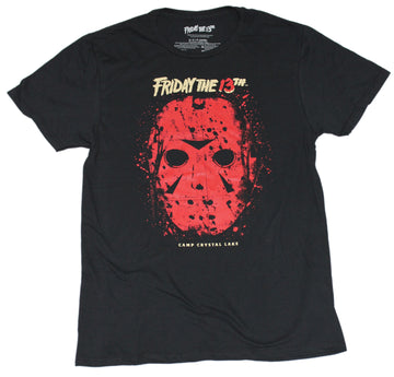 Friday the 13th Mens T-Shirt - Blood Red Splattery Mask