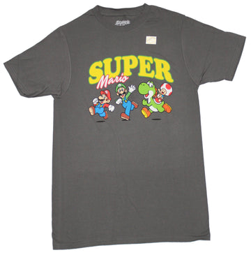 Super Mario Brothers Mens T-Shirt - Mario Luigi Yoshi & Toad Logo