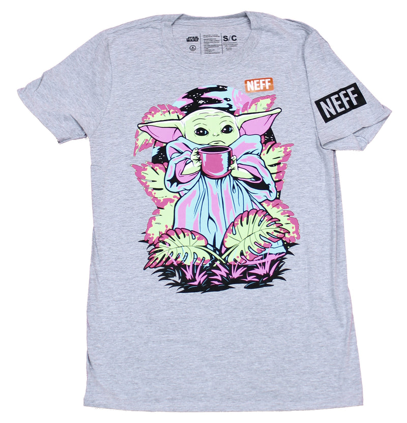 Star Wars The Mandolarian Mens T-Shirt - Neon Neff Styled Grogu - Inmyparentsbasement.com