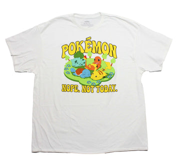 Pokemon Mens T-Shirt - Chibi Characters Napping over Nope. Not Today