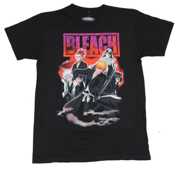 Bleach Mens T-Shirt -  Smokey Ichigo Rukia Bankai Group Image