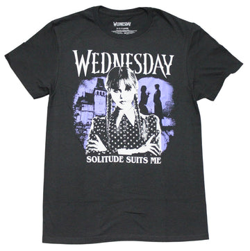 Wednesday Mens T-Shirt - Arms Crossed "Solitude Suits Me"