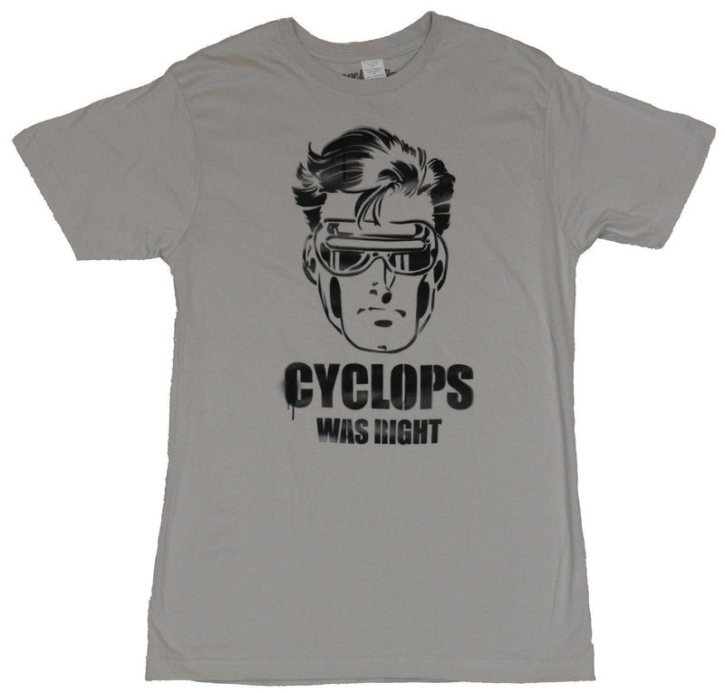 Cyclops (Marvel Comics) Mens T-Shirt - Cyclops Was Right Head Drawing Image