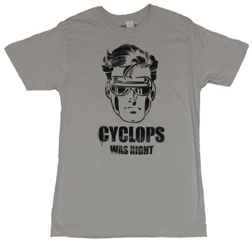 Cyclops (Marvel Comics) Mens T-Shirt - Cyclops Was Right Head Drawing Image