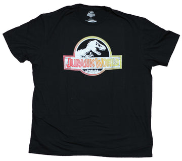 Jurassic Park Mens T-Shirt - Silver Foil Jurassic World Logo