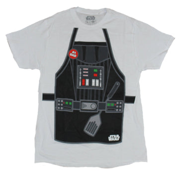 Star Wars Mens T-Shirt - Number One Dad Grilling Apron Darth Vader Front