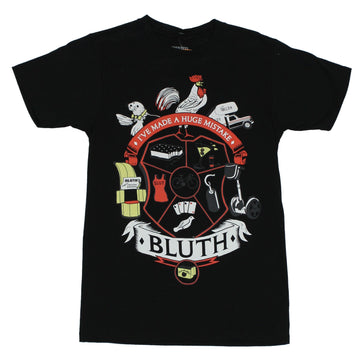 Arrested Development Mens T-Shirt - Bluth Family "Huge Mistake" Crest