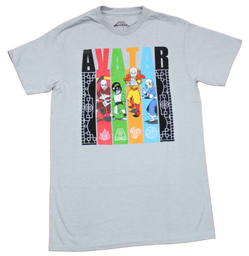 Avatar the Last Airbender Mens T-Shirt - Characters in Colorful Name Bars