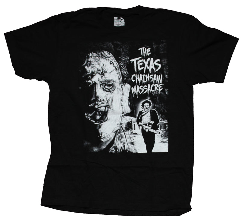 Texas Chainsaw Massacre Mens T-Shirt - Leatherface Closeup and Running - Inmyparentsbasement.com