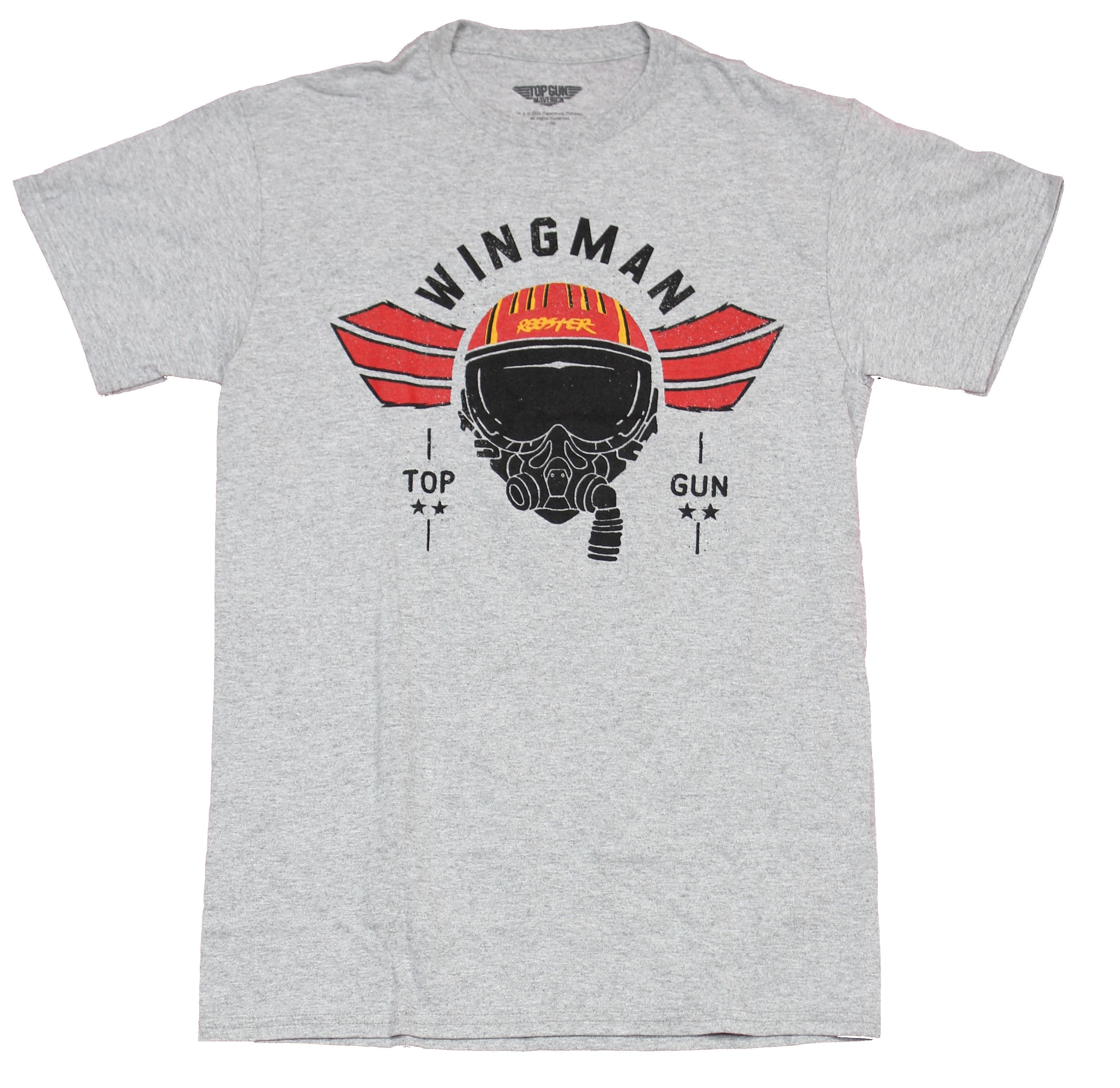 Top Gun Mens T-Shirt - Wingman Wingman Rooster Winged Helmet Image (3X-Large)