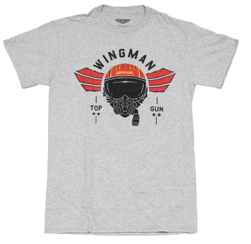 Top Gun Mens T-Shirt  - Wingman Wingman Rooster Winged Helmet Image