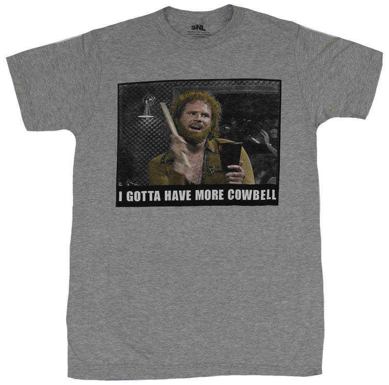 Saturday Night Live Mens T-Shirt -Gotta Have More Cowbell Ferrell Photo Image - Inmyparentsbasement.com