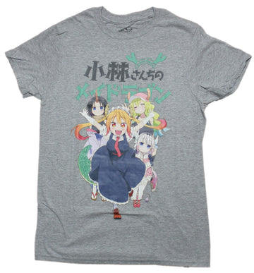 Miss Kobayashi's Dragon Maid Mens T-Shirt - Main Charcter Kanji Group