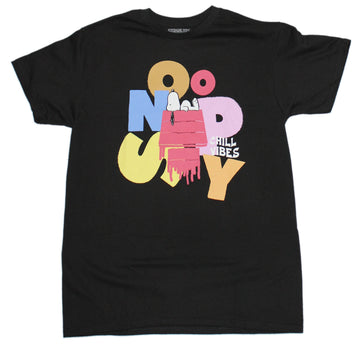 Peanuts Mens T-Shirt - Snoopy Colorful Chill Vibes