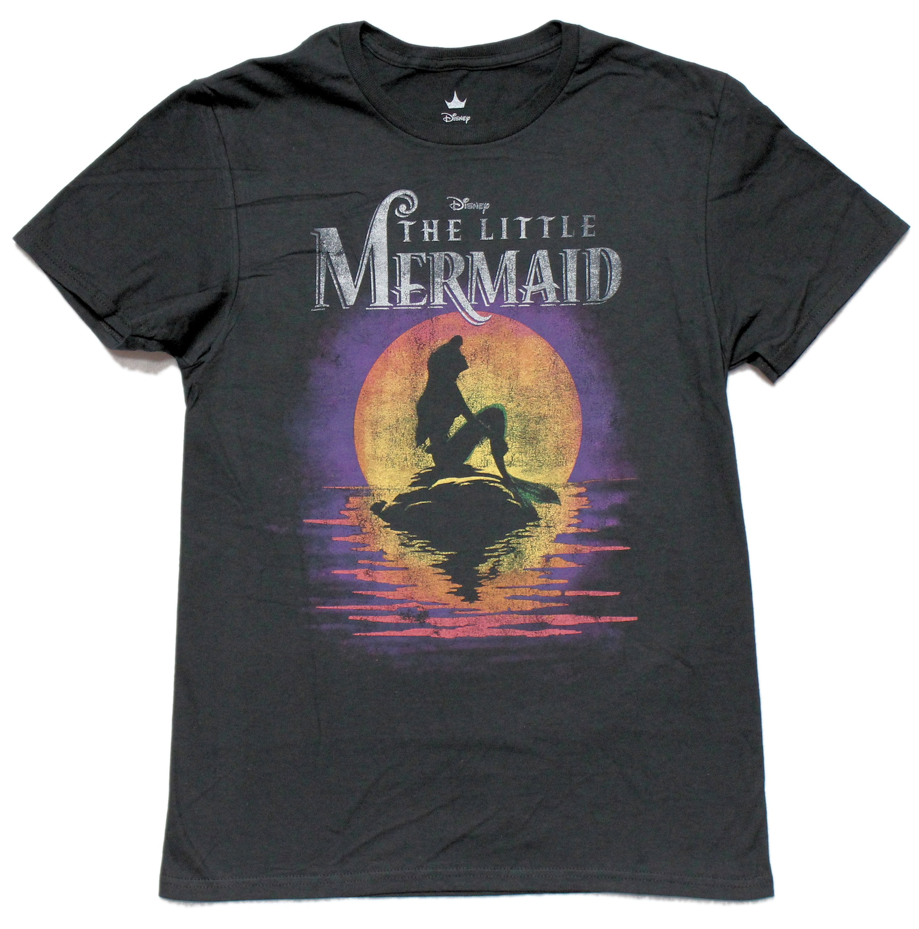 Disney's The Little Mermaid Mens T-Shirt -Distressed Silhouette