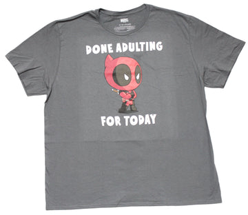 Deadpool Mens T-Shirt - Chibi DP Done Adulting For Today