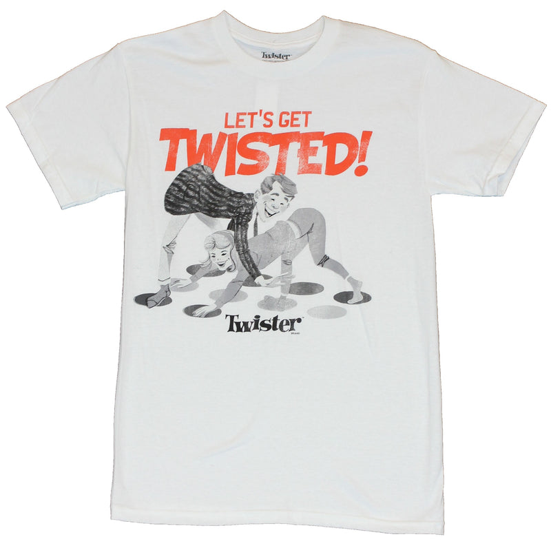 Twister Mens  T-Shirt - "Let's Get Twisted" 50's Box art Image - Inmyparentsbasement.com