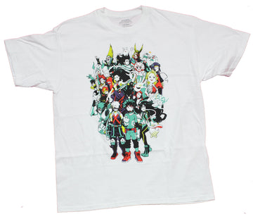 My Hero Academia Mens T-Shirt - Giant Character Pile Image