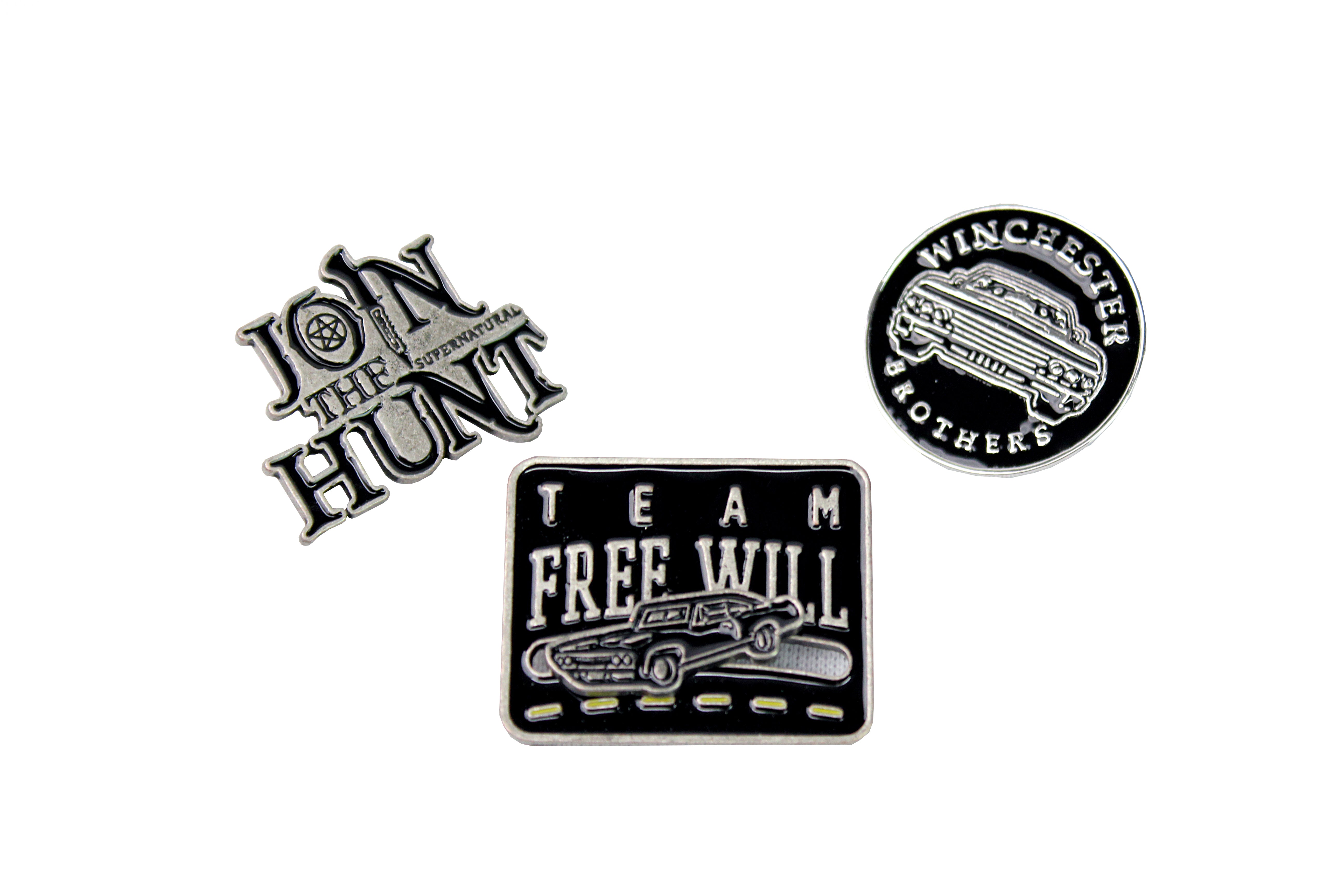 Supernatural Winchester Family & Baby Collectors 3 pc Enamel Lapel Pin Set