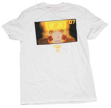 Naruto Shippuden Mens T-Shirt - Yellow Tinted Face Box