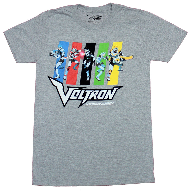 Voltron Legendary Defender Mens T-Shirt - 5 Character Color Swathes Image