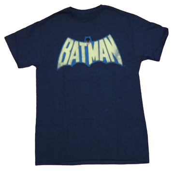 Batman Mens T-Shirt - Classic 60's Style Distressed Logo Image