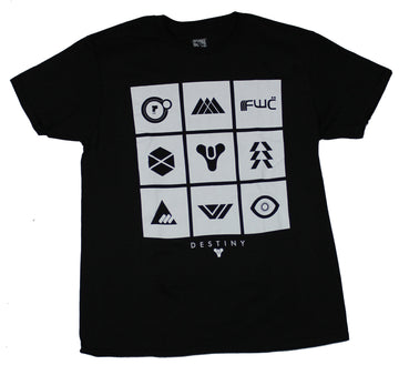 Destiny Mens T-Shirt - Nine Box Symbols Image