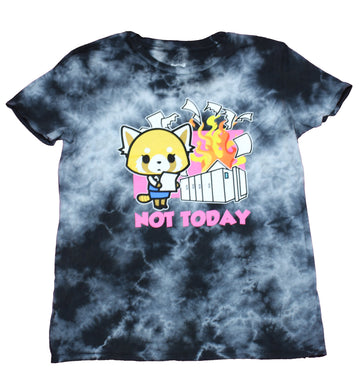 Aggretsuko Girls Juniors T-Shirt - Not Today Copier Fire Image