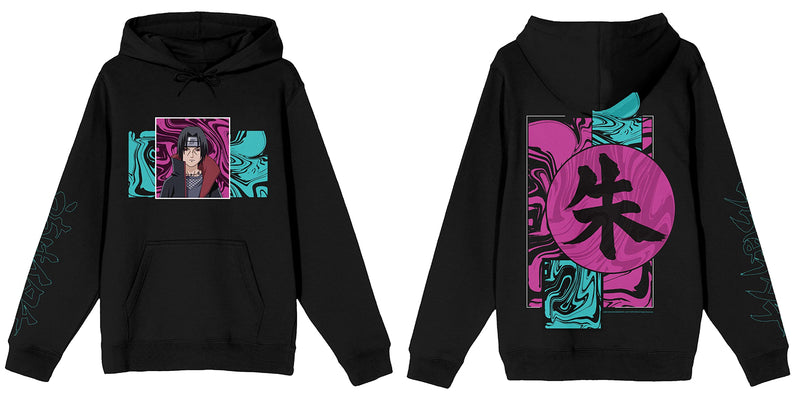 Naruto Shippuden Itachi Paint Background Mens Black Sweatshirt