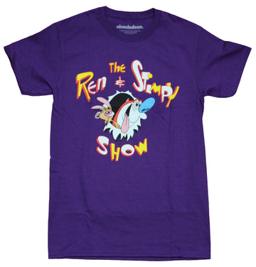 Ren and Stimpy Mens T-Shirt - Classic Show Intro Logo Image
