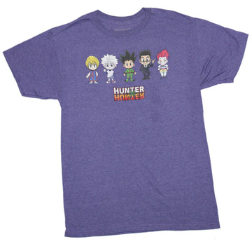 Hunter X Hunter Mens T-Shirt - Chibi Cast Over Logo