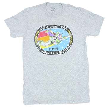 Toy Story Mens T-Shirt - Buzz Lightyear 1995 to Infinity & Beyond Flying