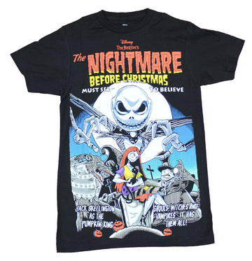 Nightmare Before Christmas  Mens T-Shirt -  See to believe Poster Style Image