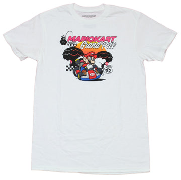 Mario Kart Mens T-Shirt - Mario Kart Grand Prix Racing Mario Image