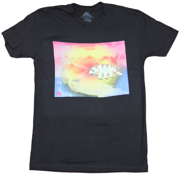 Avatar Last Airbender Mens T-Shirt  - Flying Bison Rainbow Colors Image