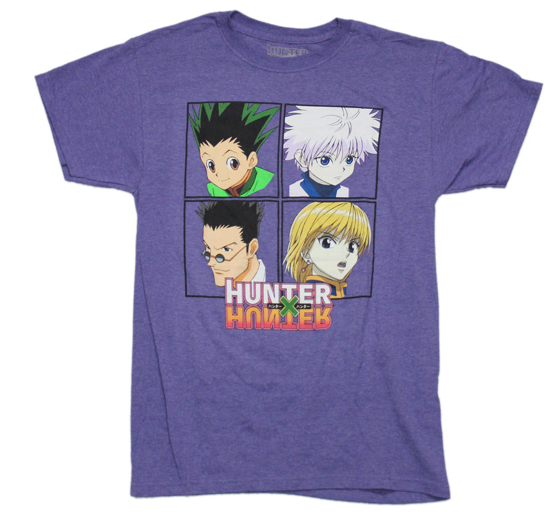 Hunter X Hunter  Mens T-Shirt - Character Boxes Over Logo