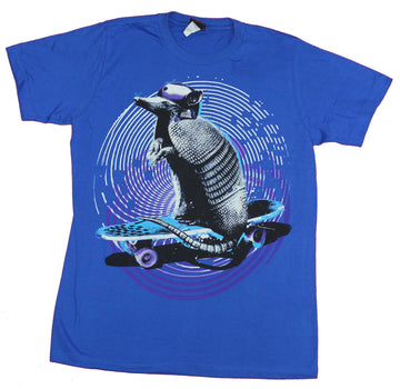 Armadillo Mens T-Shirt- Extreme Dillo Skateboarding Image