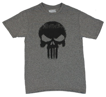 The Punisher (Marvel Comics) Moisture Wicking Mens T-Shirt - Fuzzy Logo