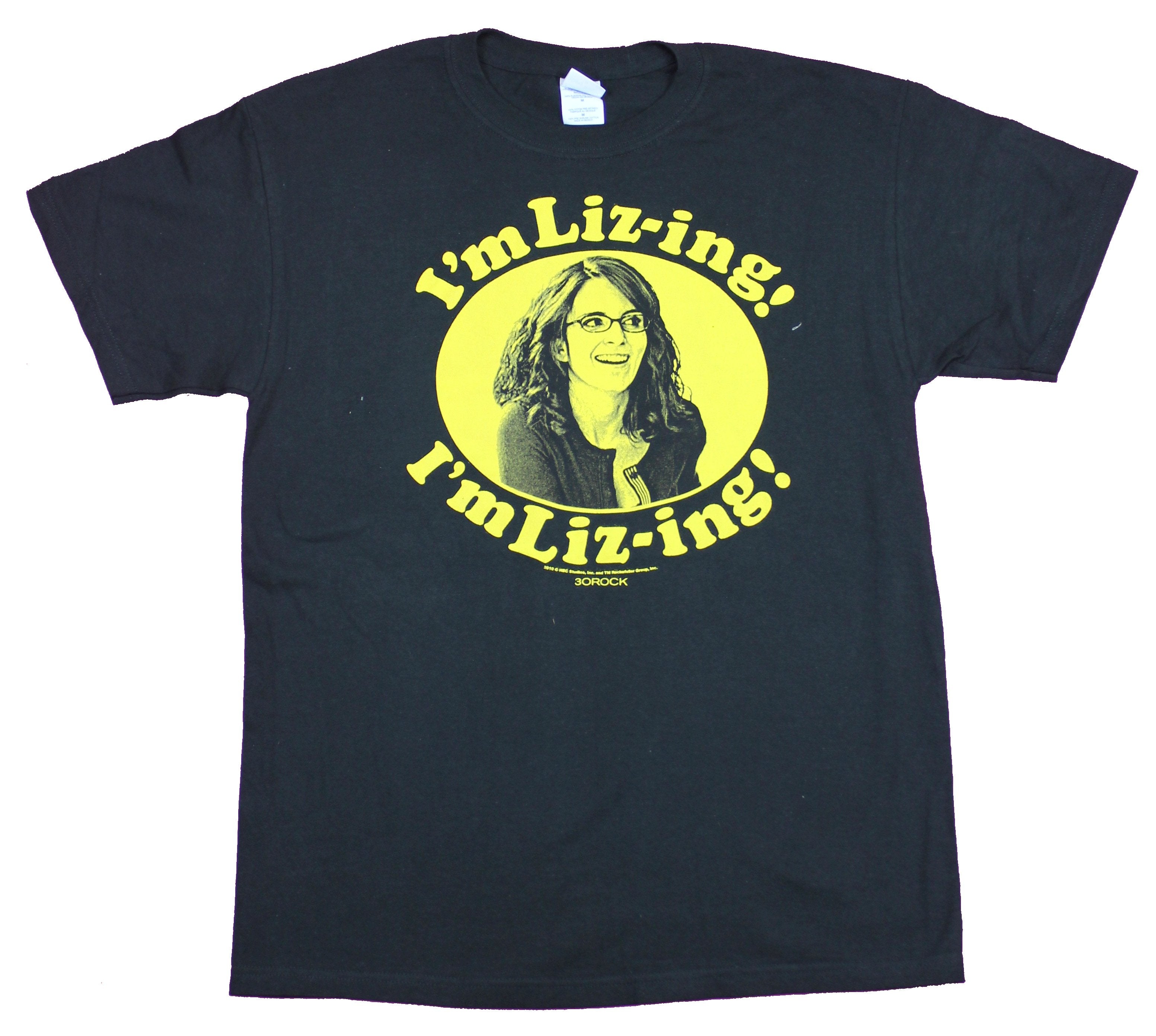 30 Rock Mens T-Shirt  - I'm Liz-ing Yellow Photo Circle