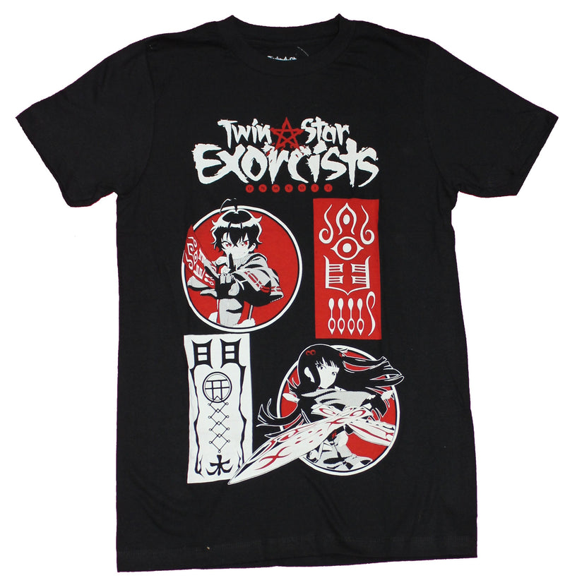Twin Star Exorcist Mens T-Shirt - Character Circle Images And Symbols