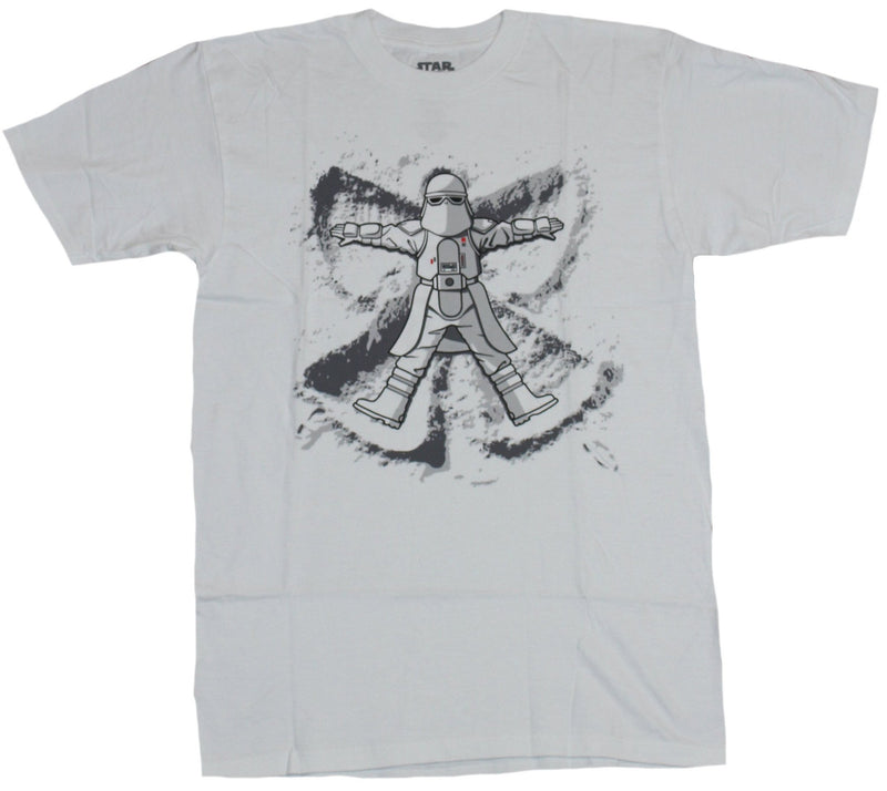 Star Wars Mens T-Shirt - Snowtrooper Snow Angel Playtime Image - Inmyparentsbasement.com