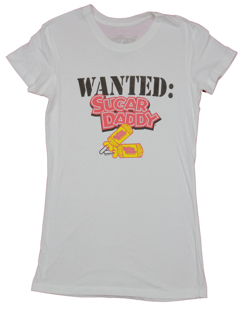 Sugar Daddy Girls Juniors T-Shirt  - Wanted: Sugar Daddy Candy Image