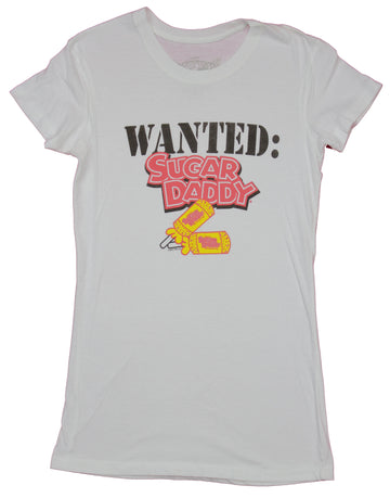 Sugar Daddy Girls Juniors T-Shirt  - Wanted: Sugar Daddy Candy Image